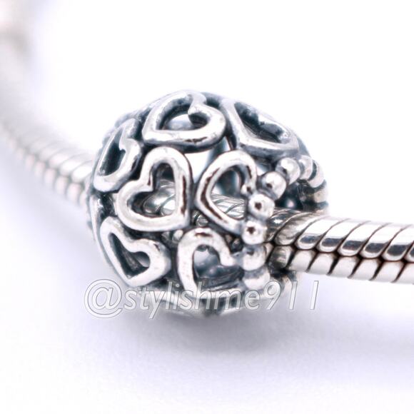 Authentic PANDORA Open Your Heart Charm - 790964 - Picture 3 of 9